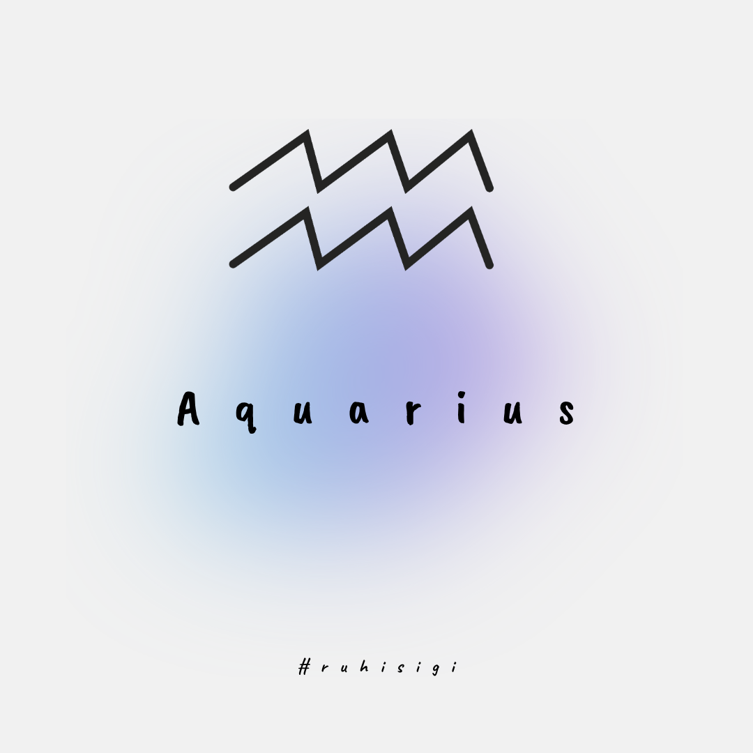 Aquarius symbol with text design
