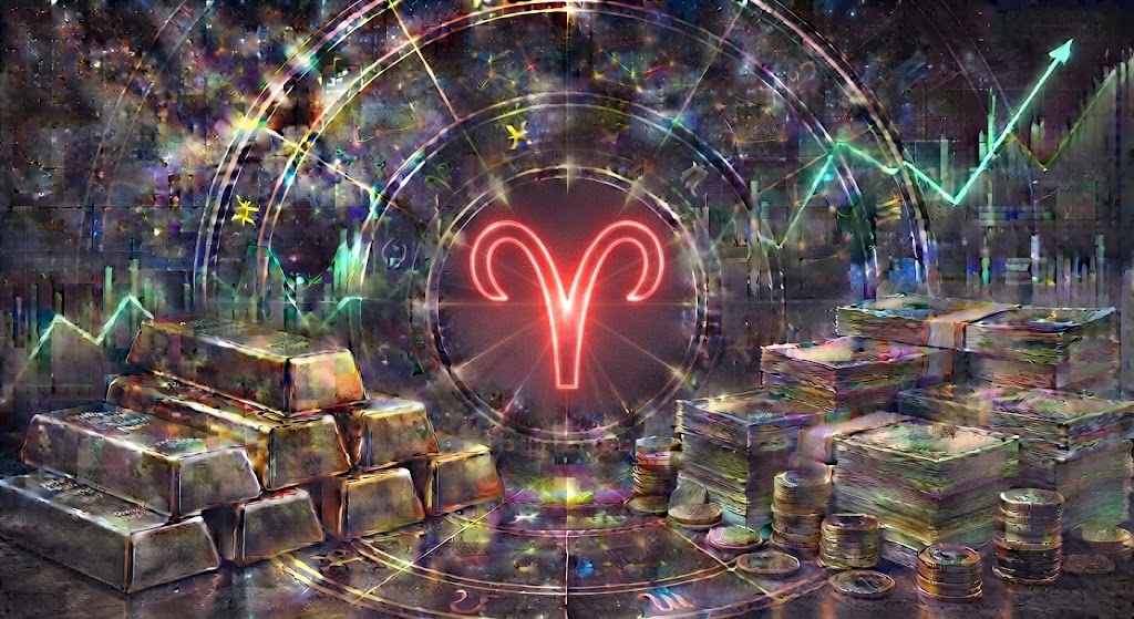 Gold, money, astrology, growth, Aries symbol