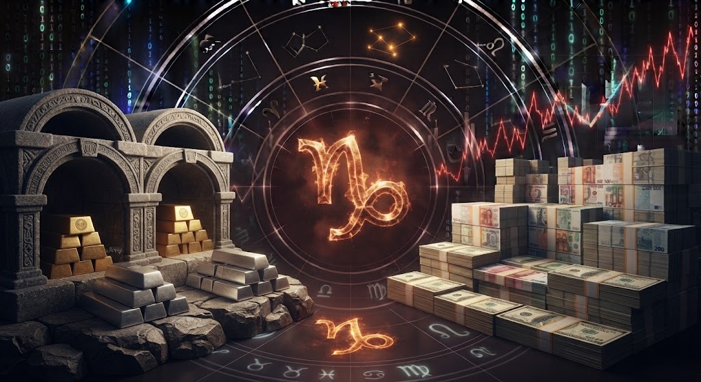 Gold, money, astrology, Capricorn symbol