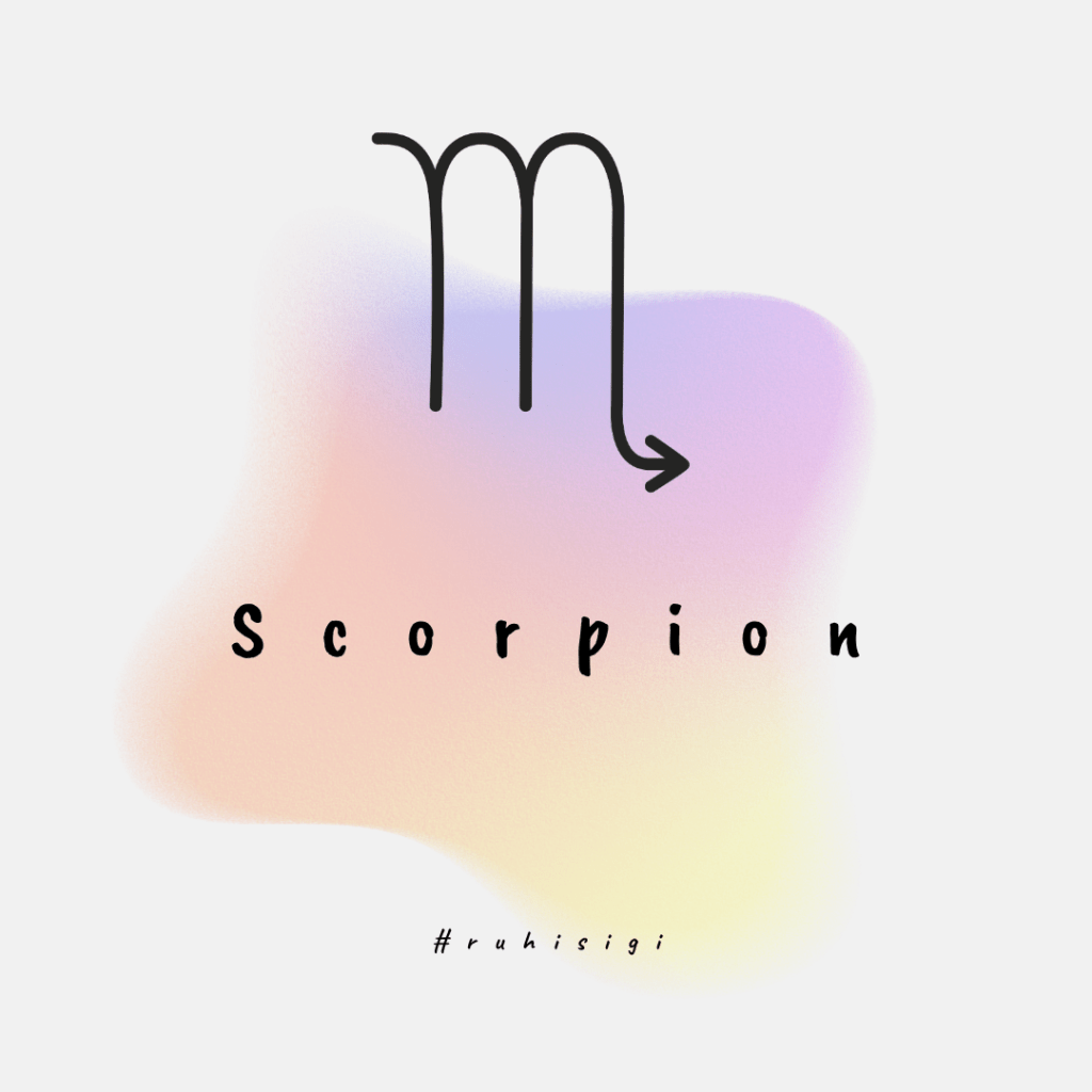 Stylized scorpion zodiac sign illustration