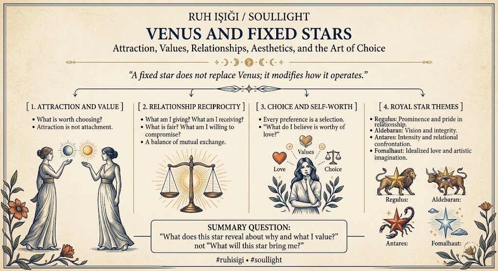 Astrology concepts: attraction and values.
