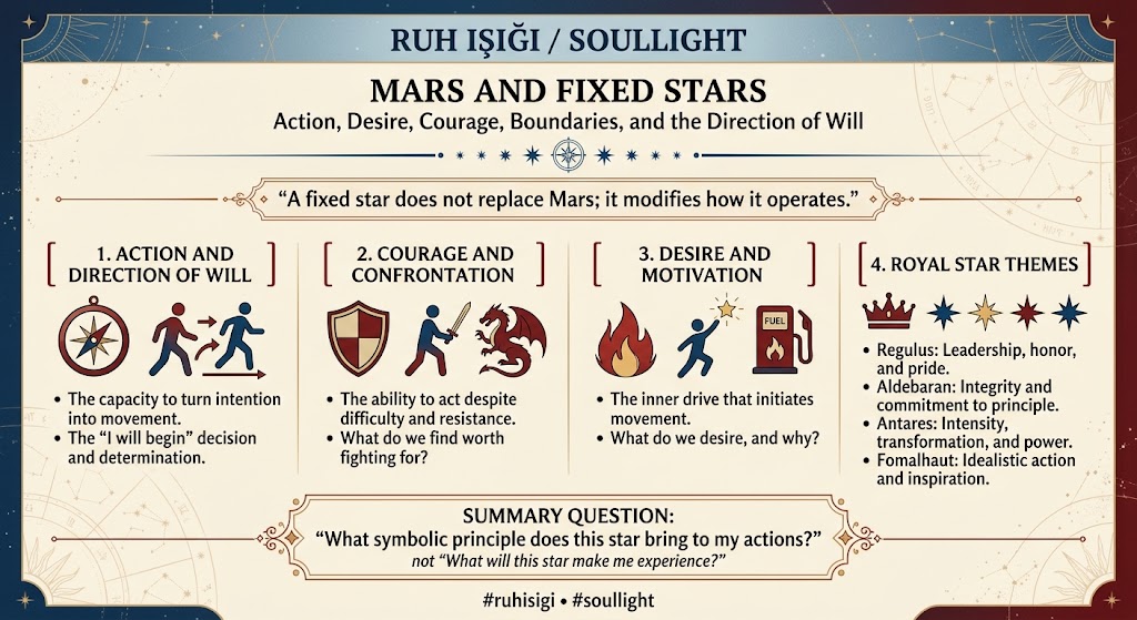 Mars, willpower, courage, desire themes