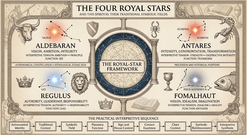 Astrological chart of four royal stars